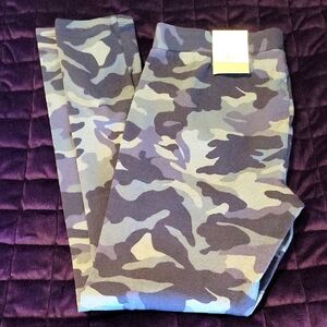 Blue Camouflage Leggings NWT Size S